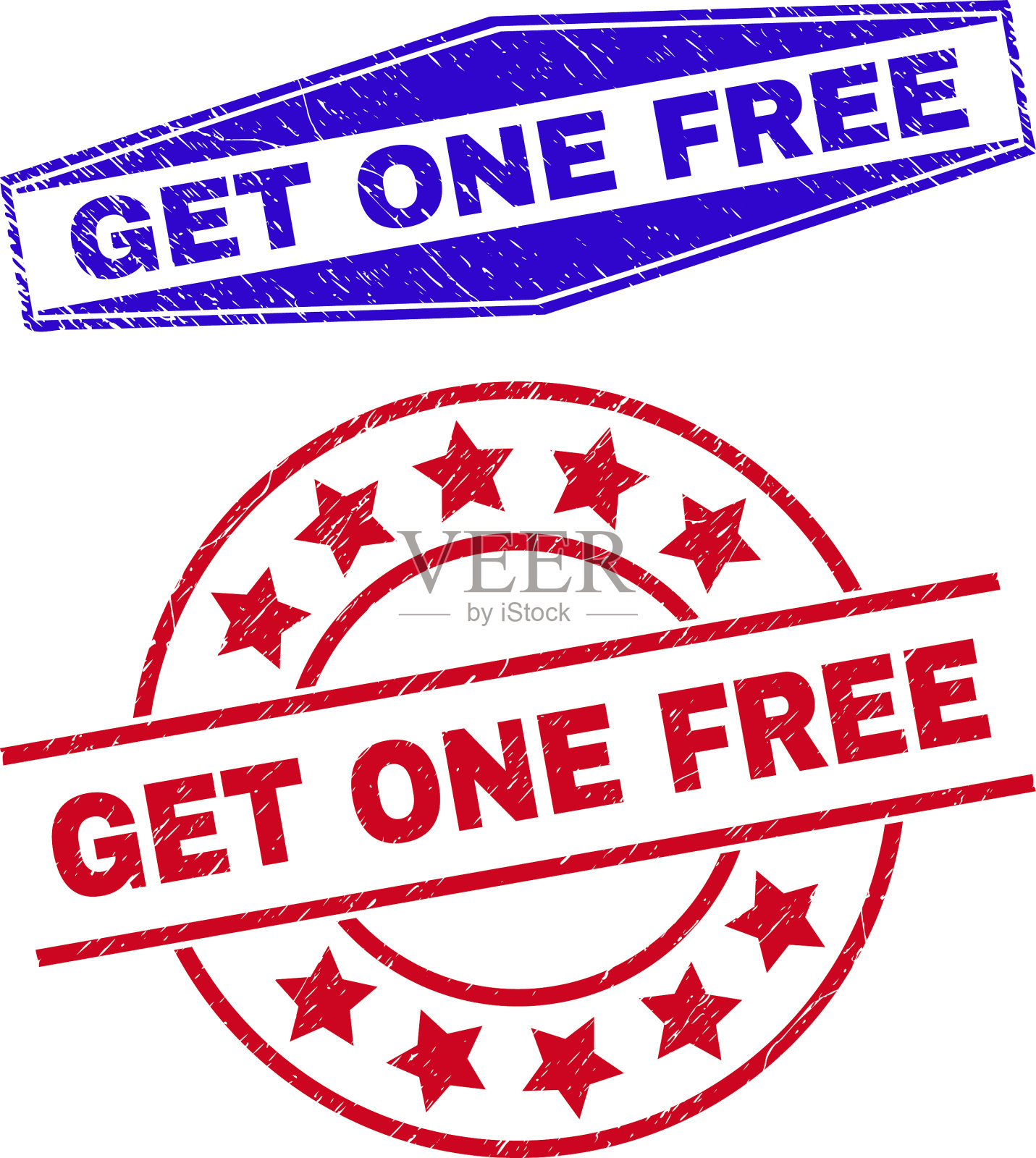 获得一个免费的橡胶印章印章圈和设计元素图片