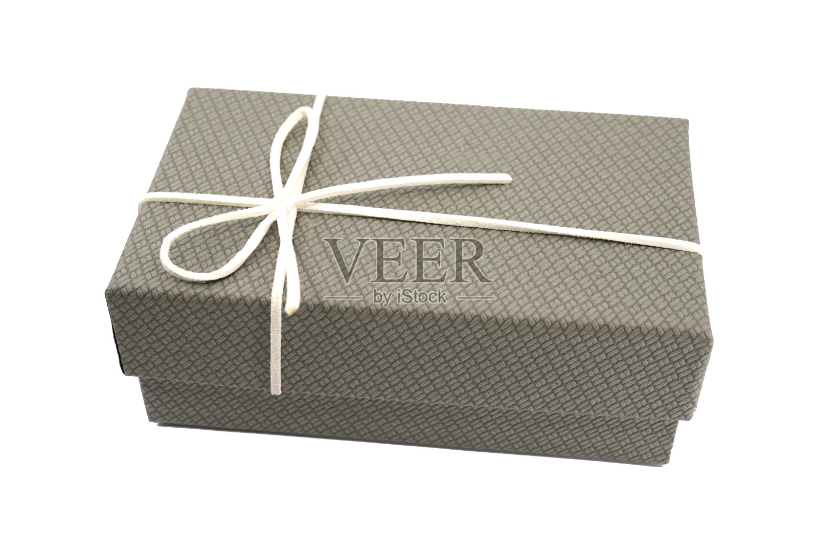 灰色礼品盒孤立在白色背景。照片摄影图片