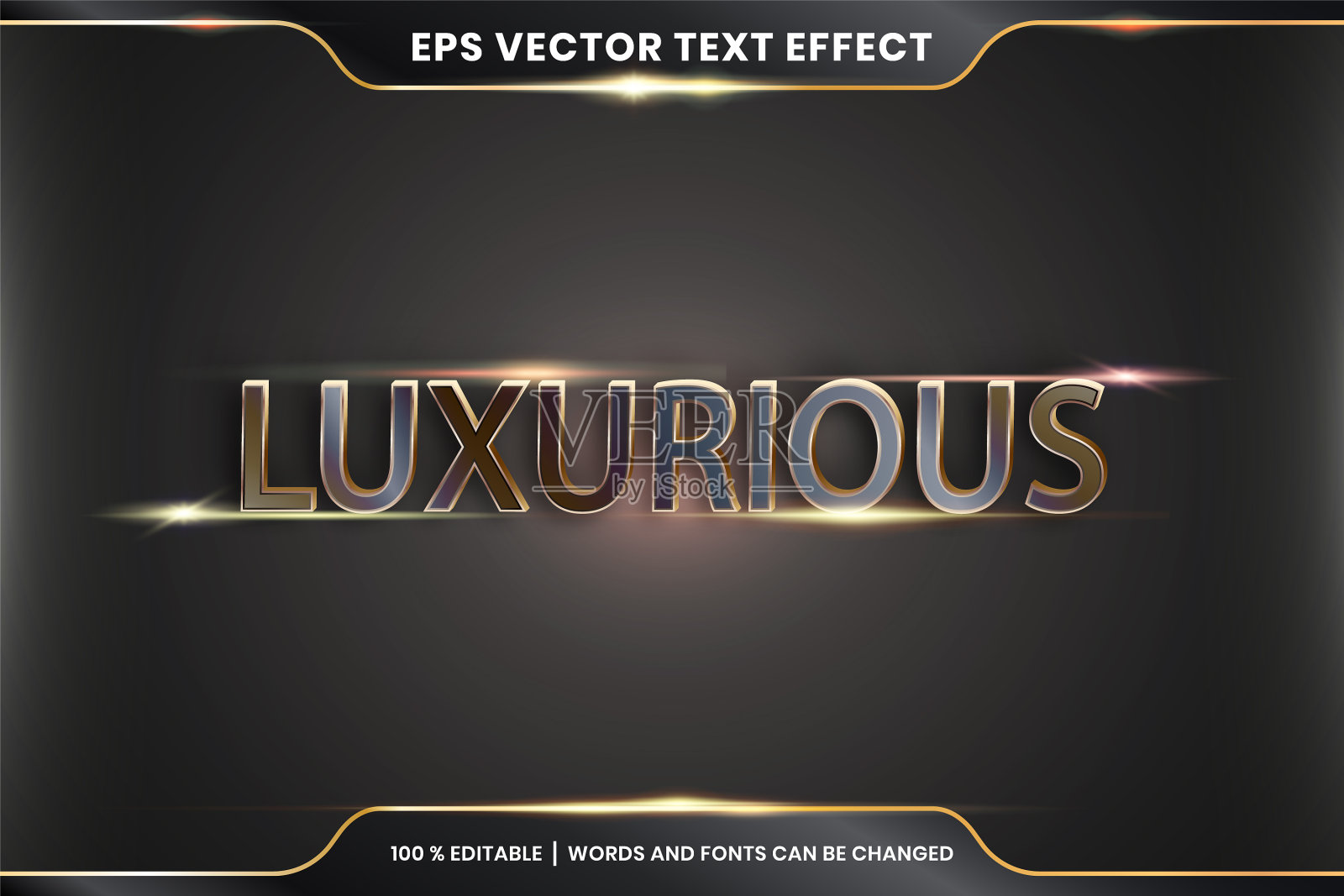 文字效果在3d豪华文字文字效果插画图片素材