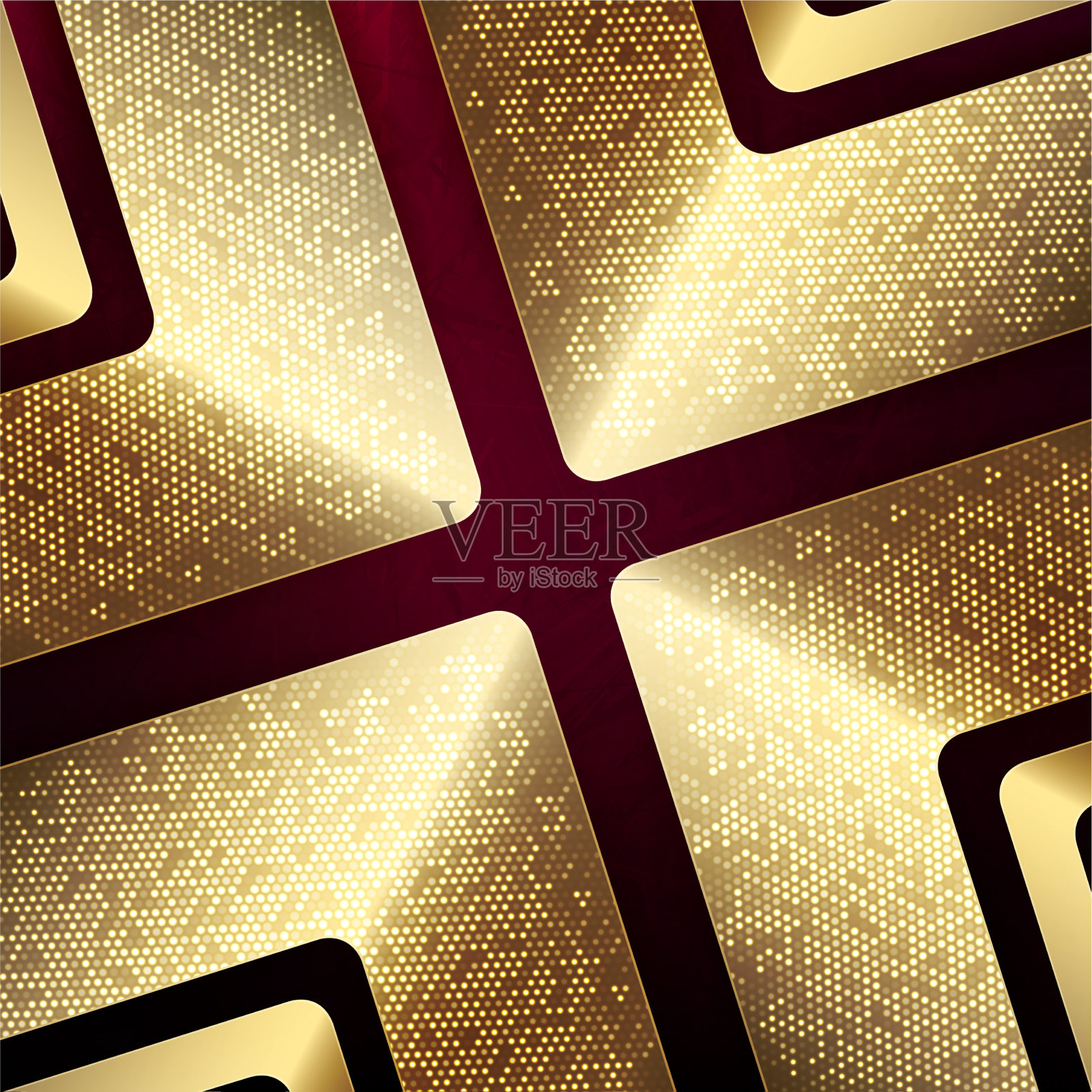 带有马赛克的红色金色箭头插画图片素材