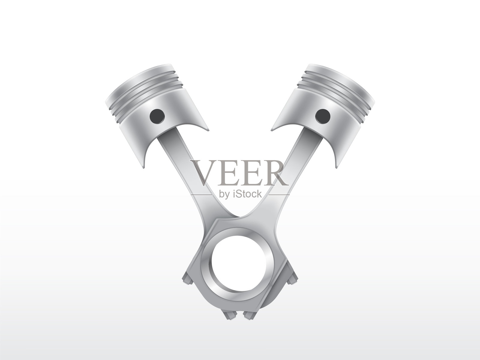 现实的发动机活塞车库服务插画图片素材