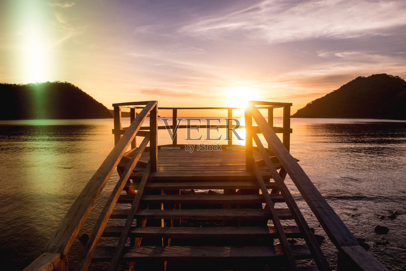 从Pico De Loro观赏菲律宾日落海景照片摄影图片