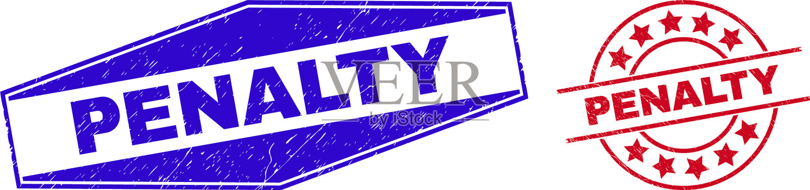 罚款腐蚀水印在圆形和六角形插画图片素材