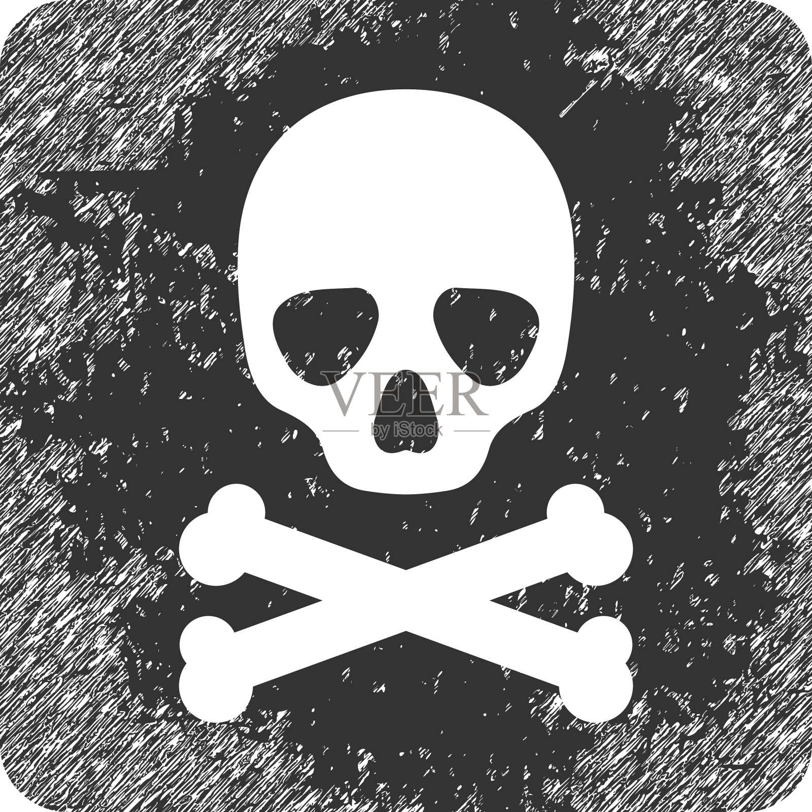 死亡盒划痕图标符号插画图片素材