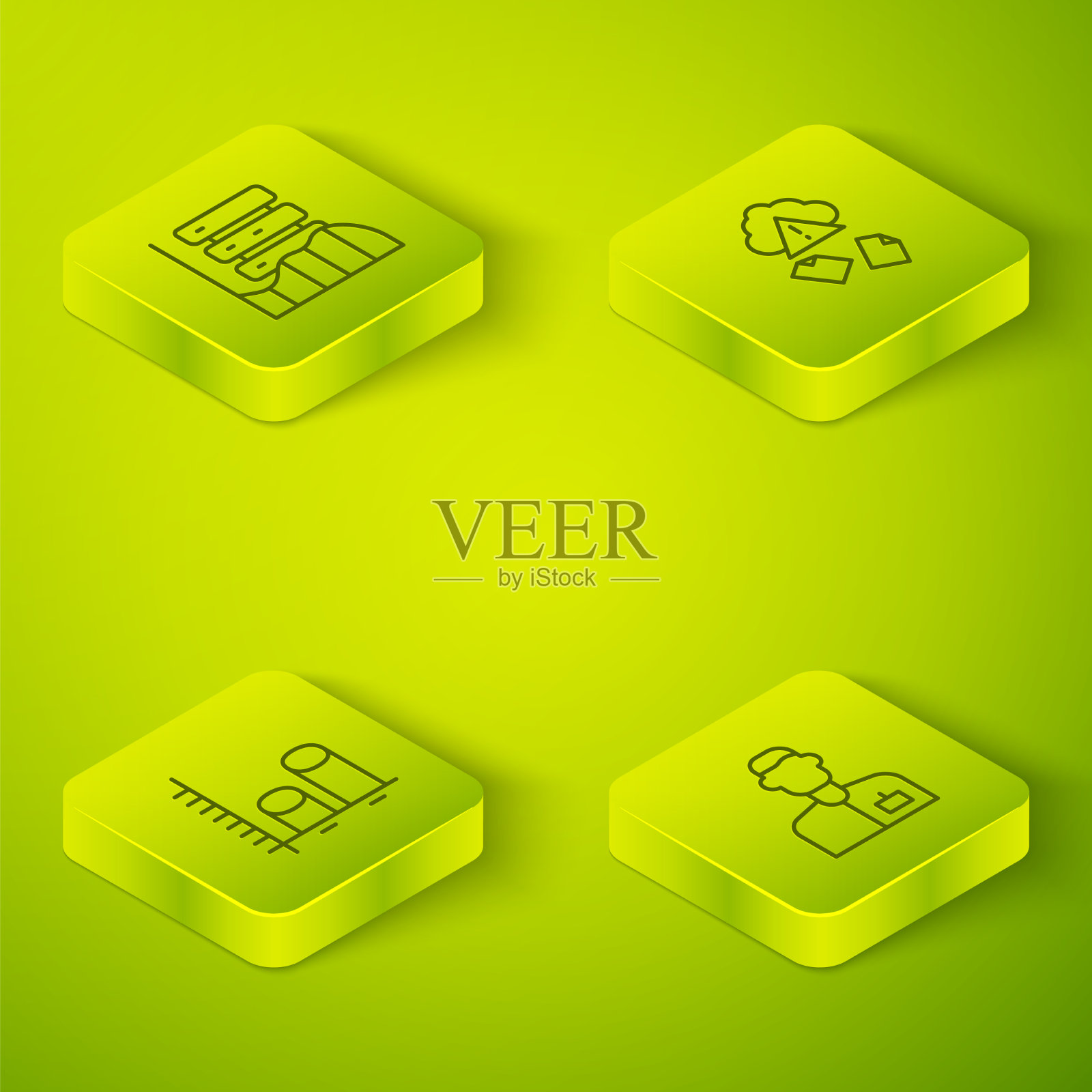 设置等距线云黑客数据分析图标素材