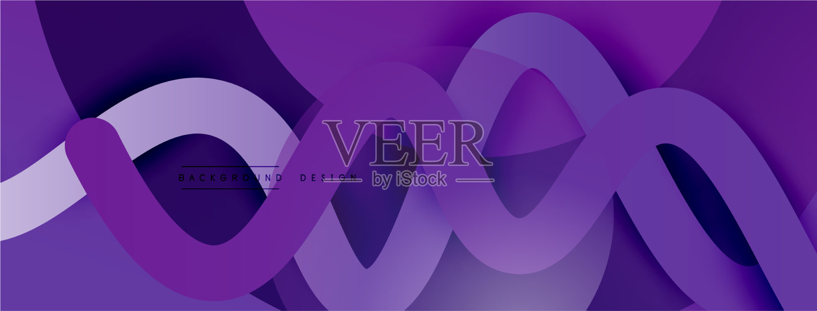 抽象梯度背景与波浪线插画图片素材