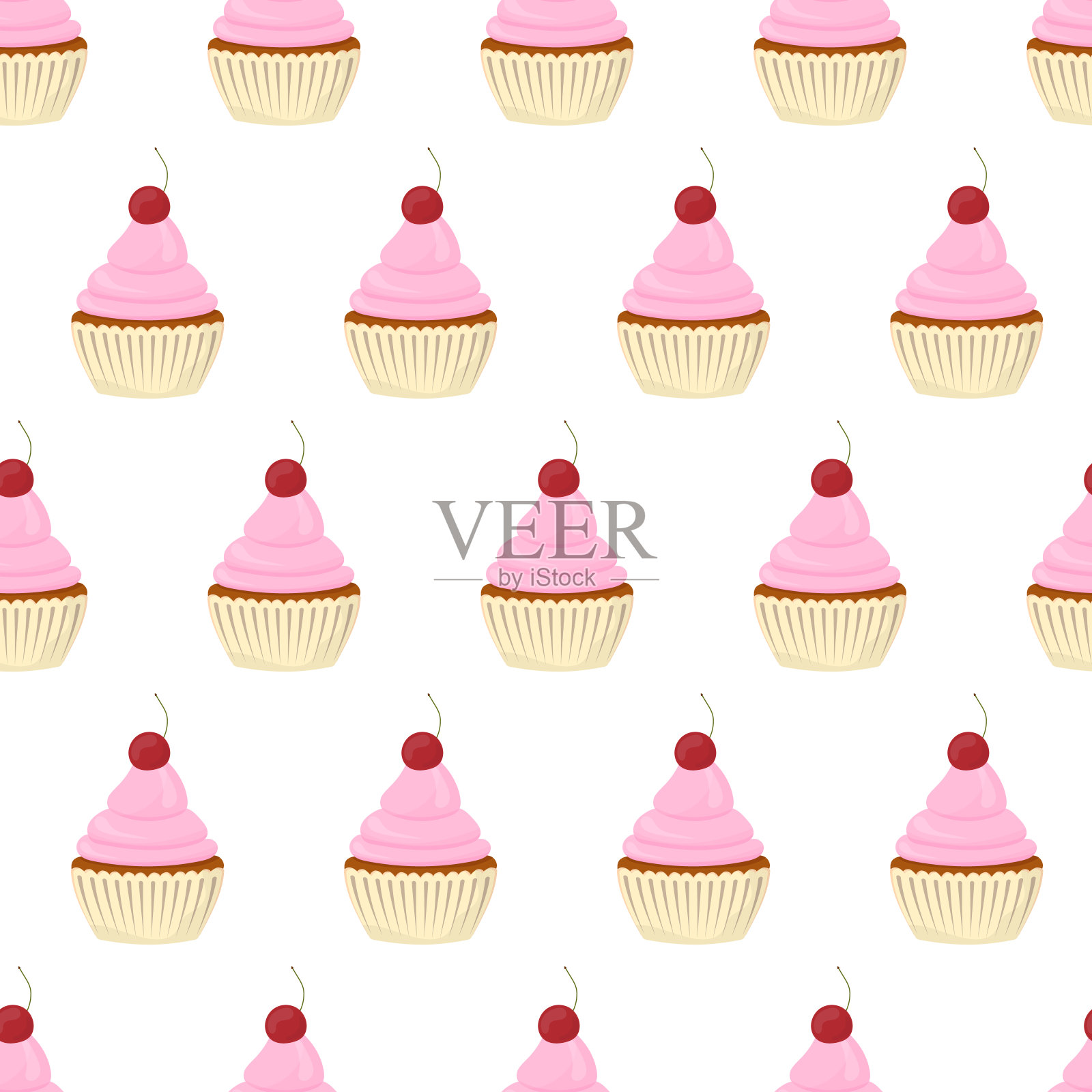 可爱的手绘生日蛋糕插画图片素材