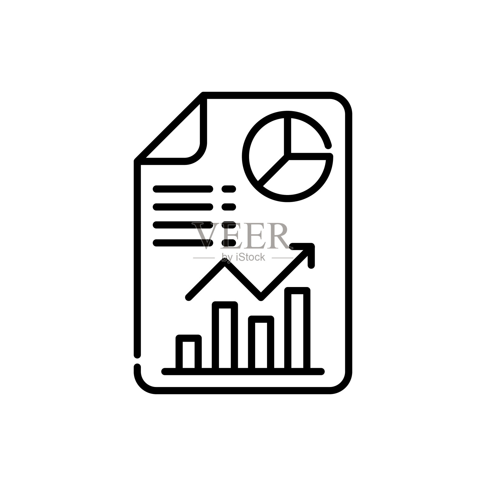 统计评价矢量轮廓图标风格插图。EPS 10个文件插画图片素材
