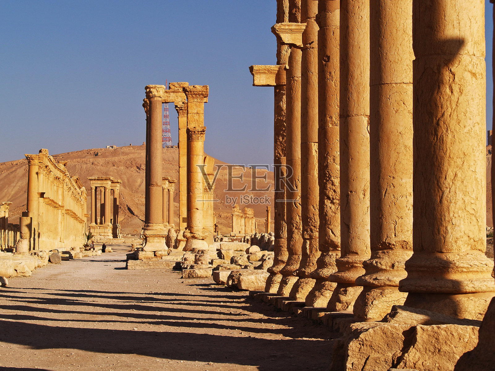 帕尔米拉，中东叙利亚的古遗迹照片摄影图片