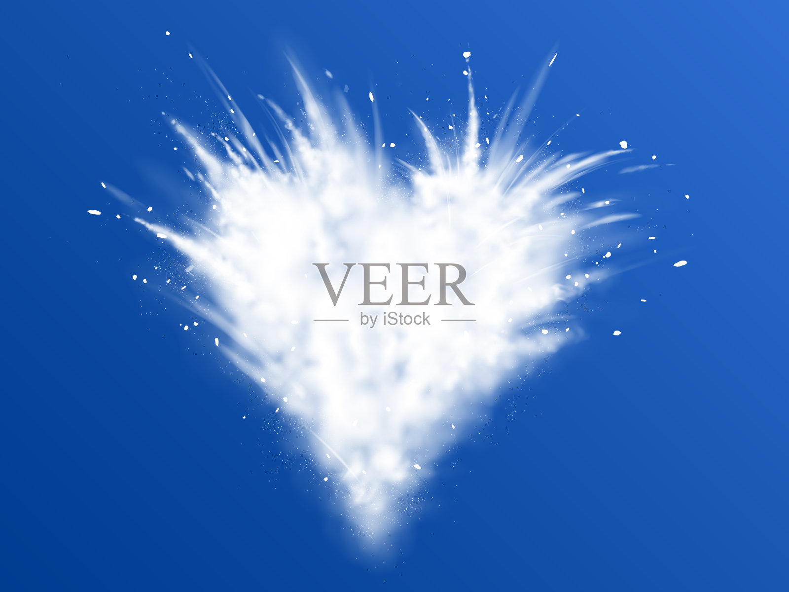 白色爆炸雪粉插画图片素材