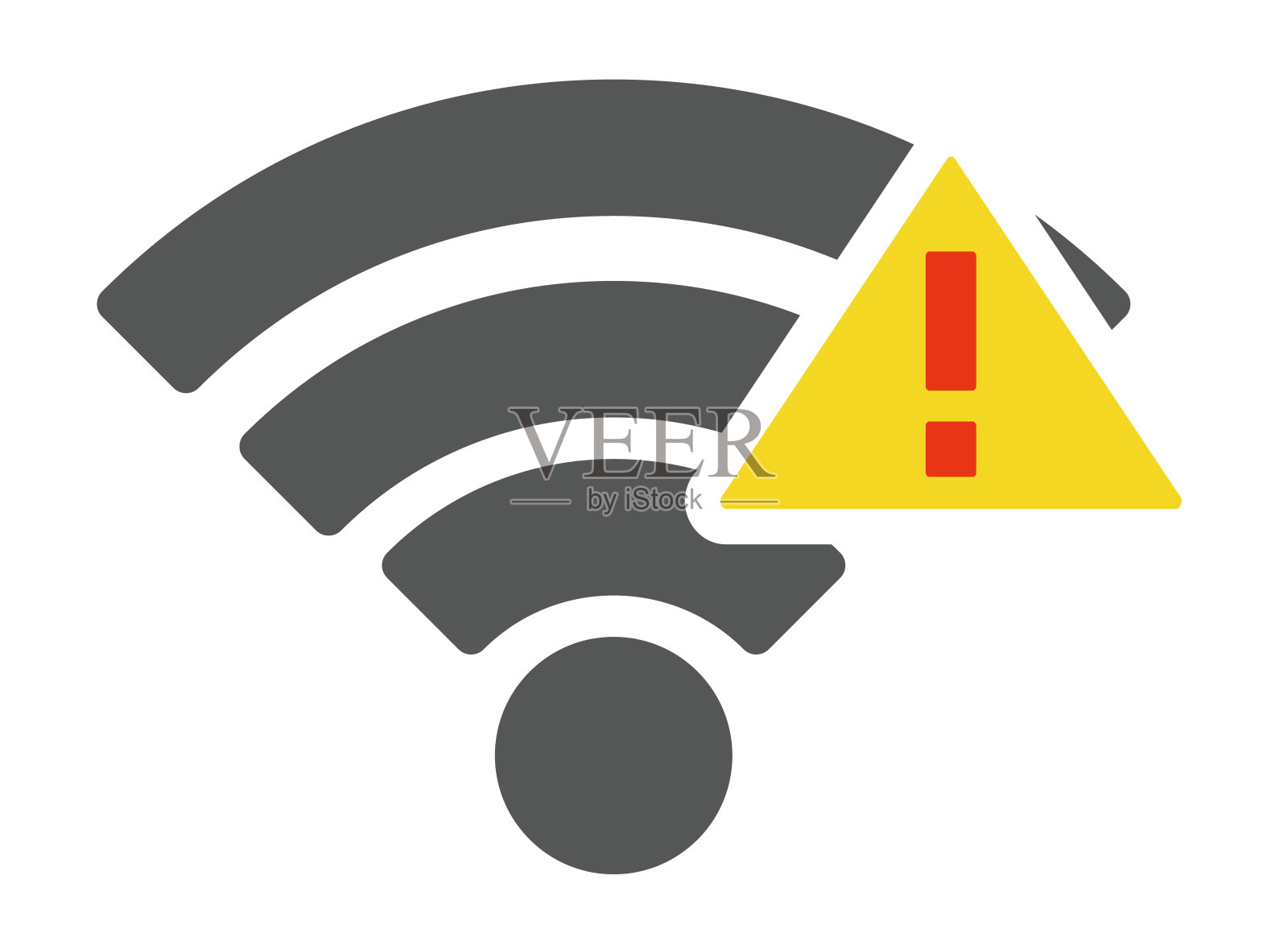 这是一个wifi连接错误的例子。插画图片素材