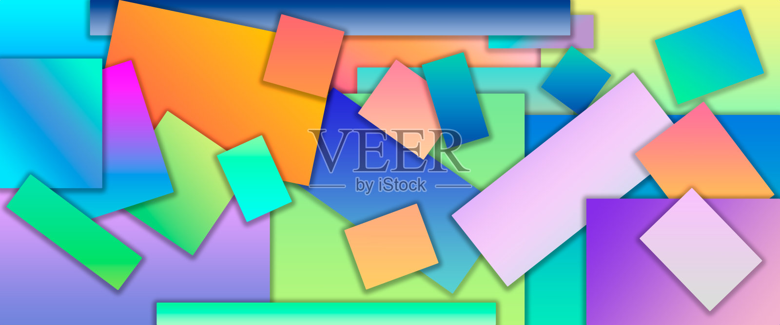 背景几何形状的明亮降级的颜色插画图片素材