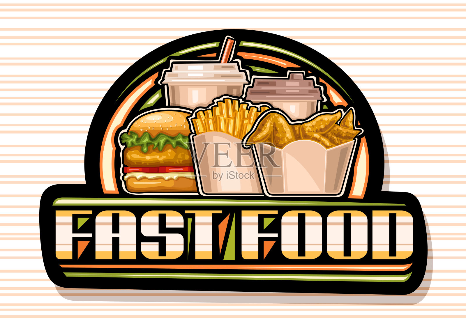 矢量标识快餐插画图片素材