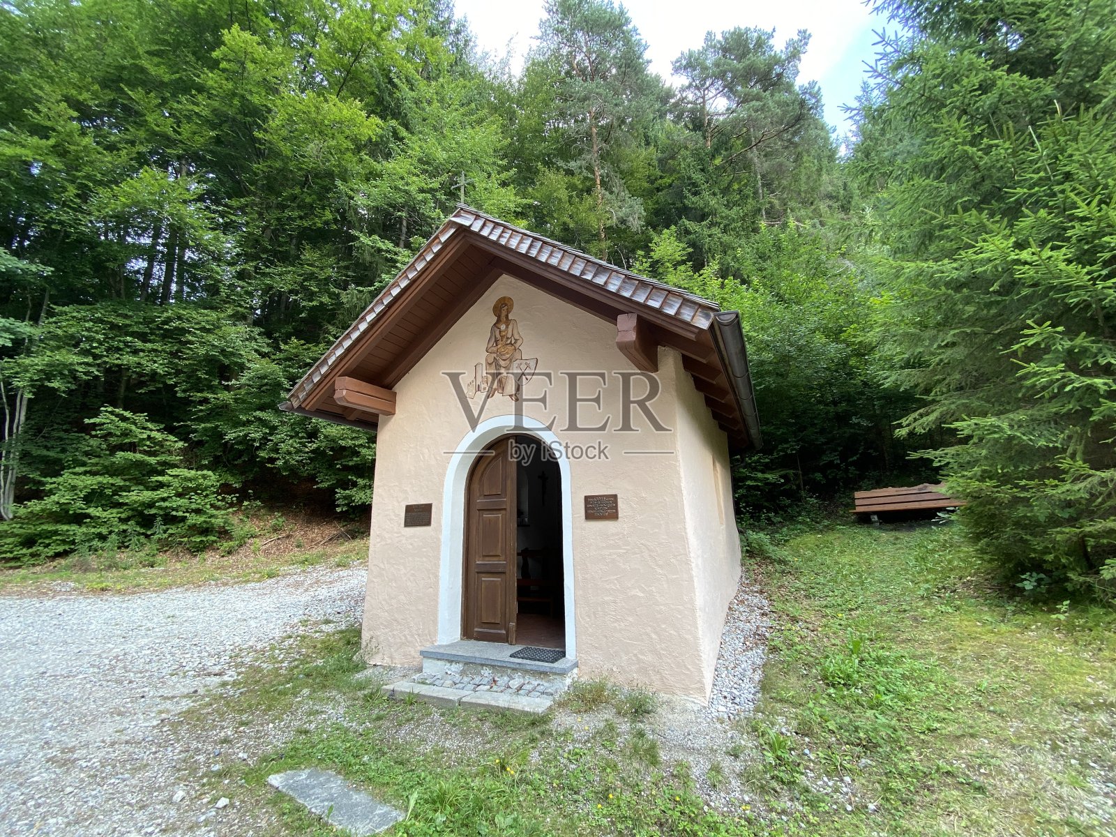 施瓦茨蒂罗尔奥地利西尔伯瓦尔德·克纳彭施泰格罗特沙教堂照片摄影图片