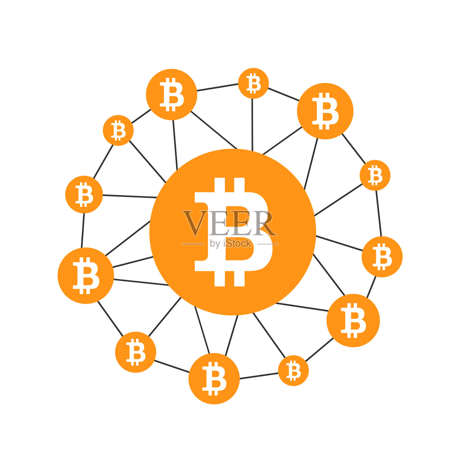 比特币的概念设计元素图片