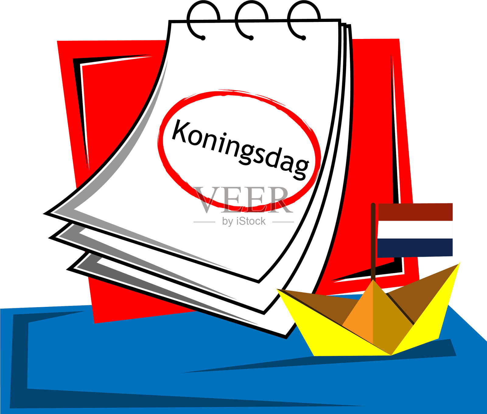 荷兰王国的国定假日插画图片素材