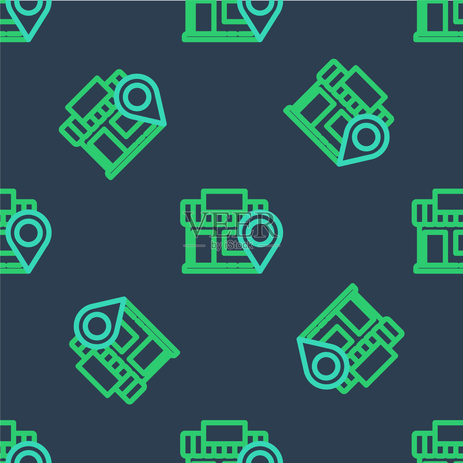 线位置与商店图标隔离无缝插画图片素材