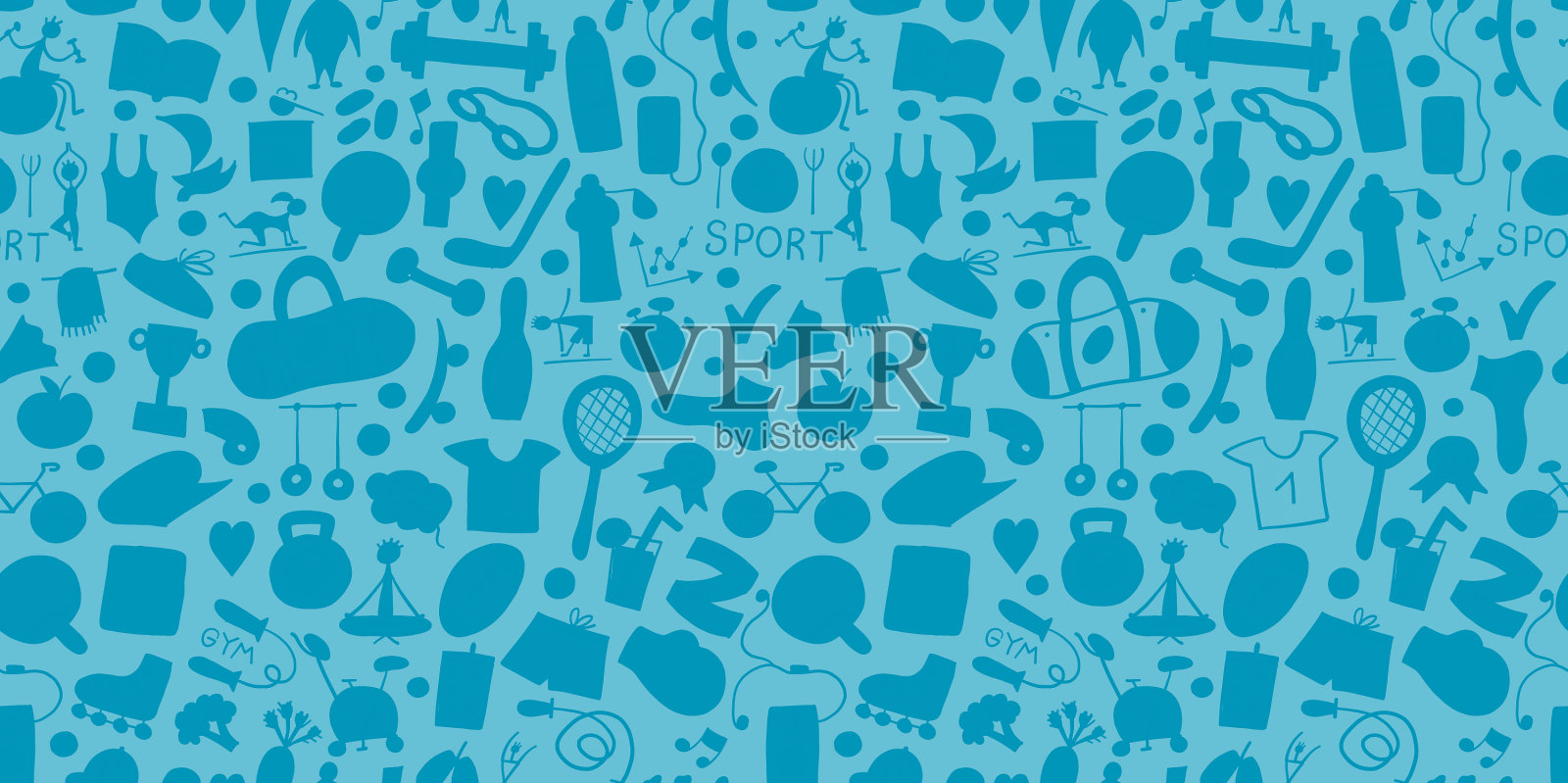 健康的生活方式背景，运动和活动插画图片素材