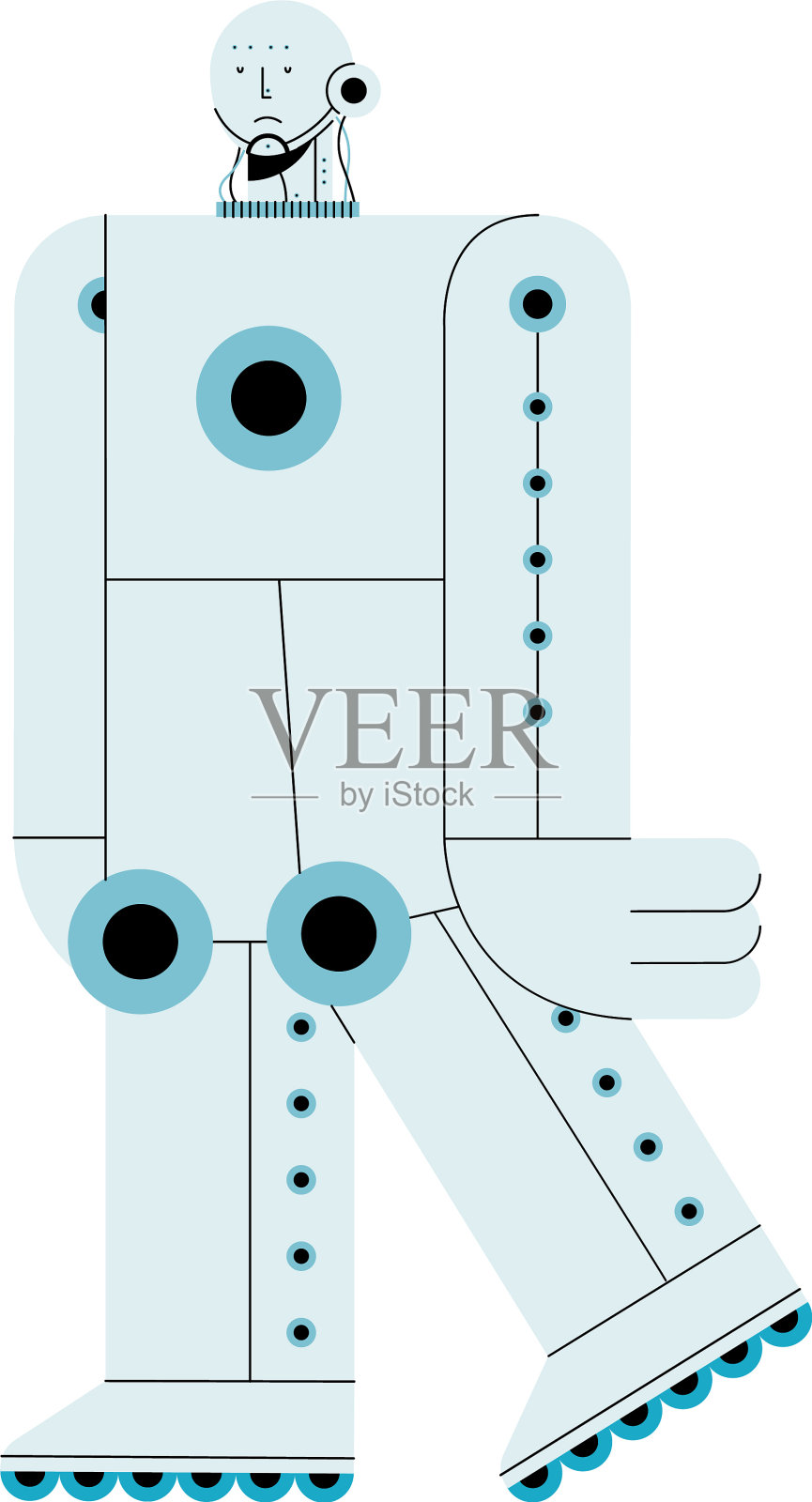 人工智能机器人设计元素图片