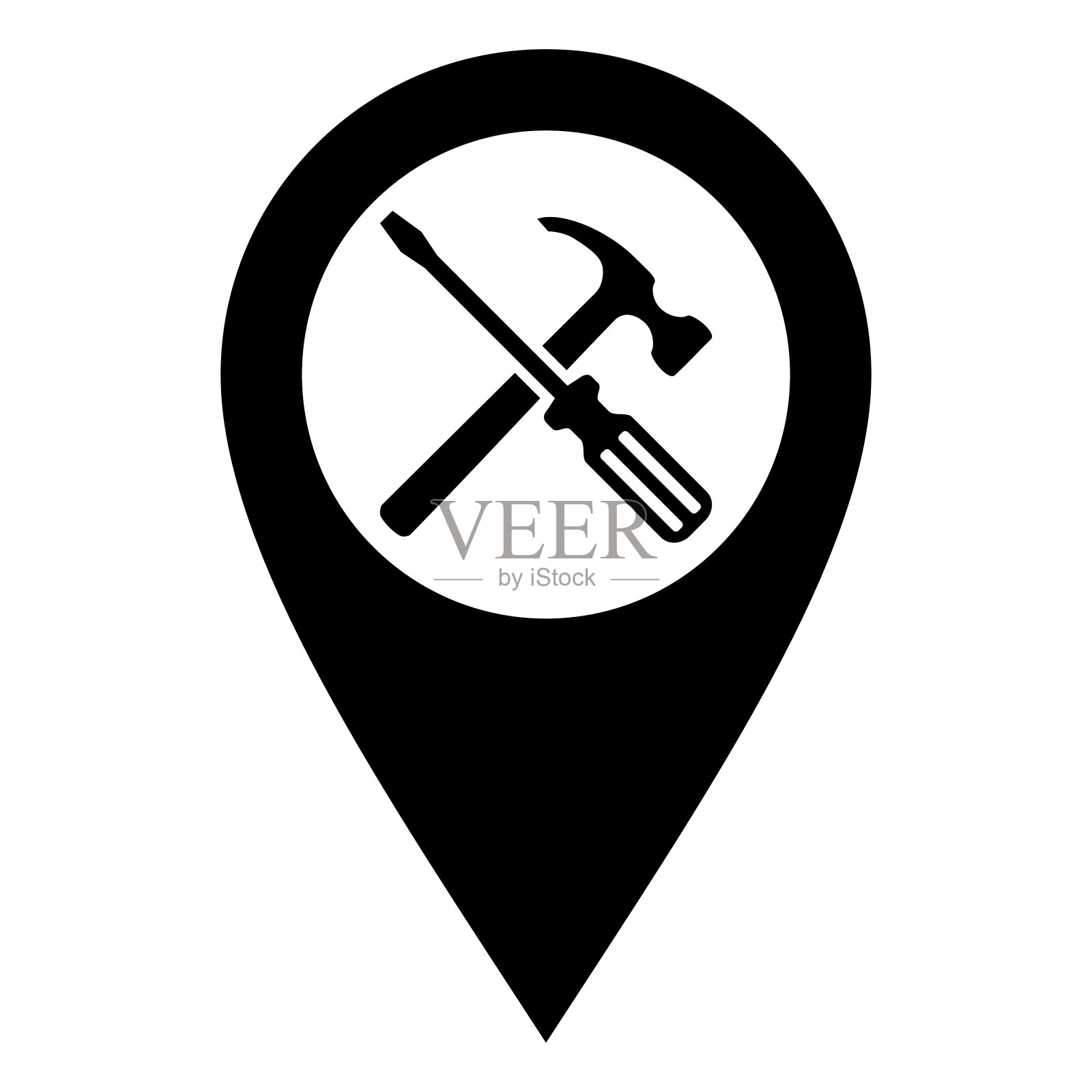 工具和定位销插画图片素材