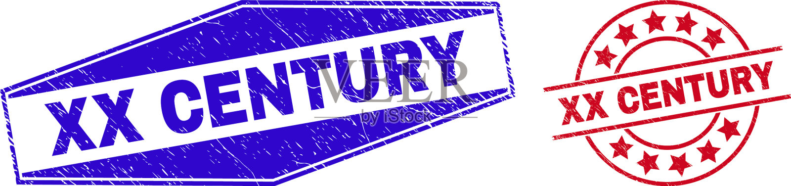 二十世纪的垃圾水印圆圈和插画图片素材