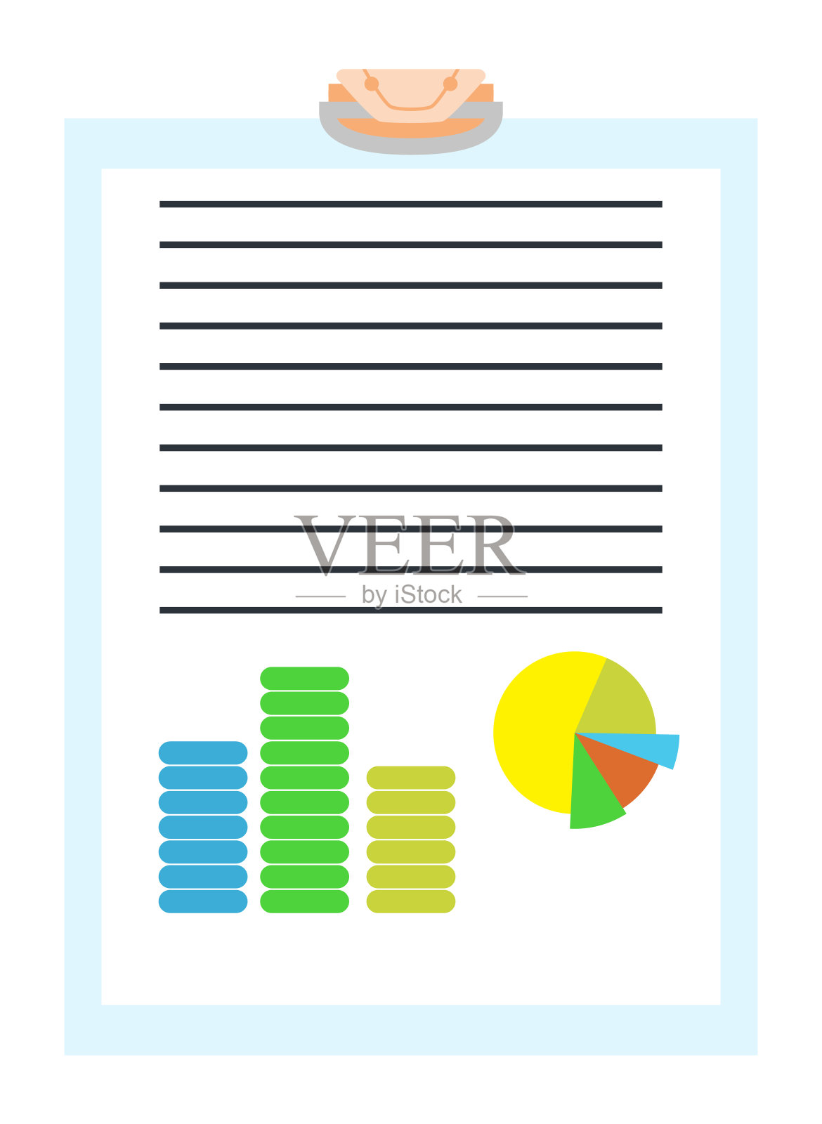 公证服务的广告。法律文件或独立在蓝色背景上。颜色矢量插图在平面风格插画图片素材