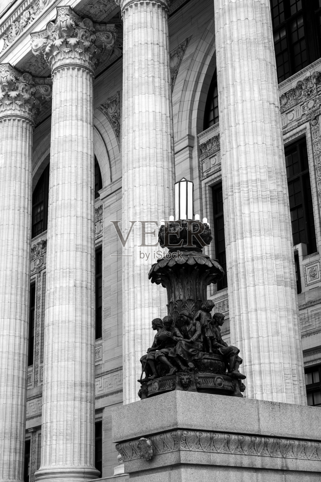 位于奥尔巴尼的纽约州教育大楼的建筑细节照片摄影图片