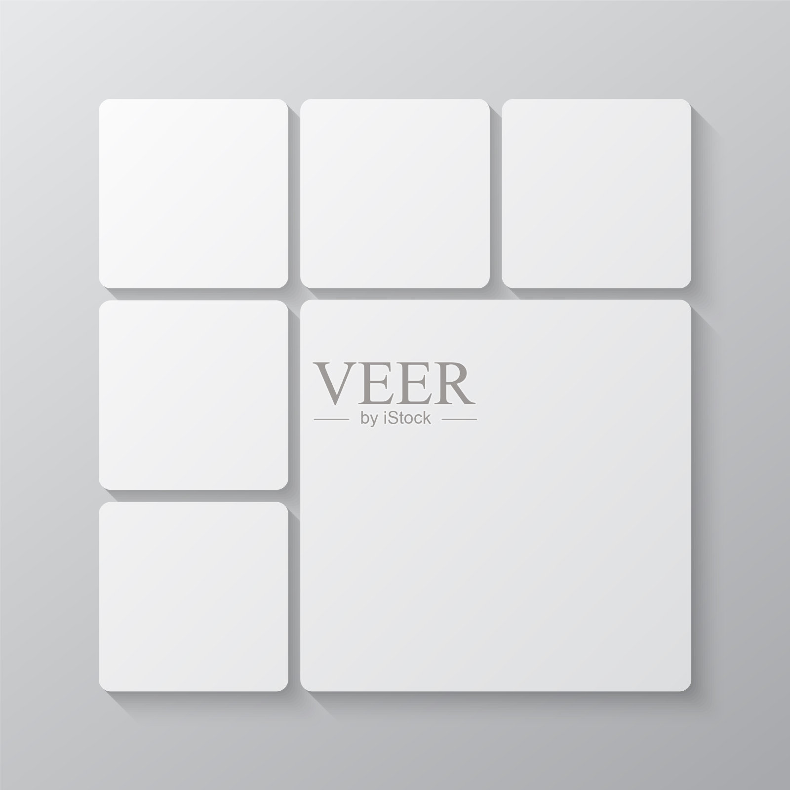 模板拼贴六帧图像照片插画图片素材