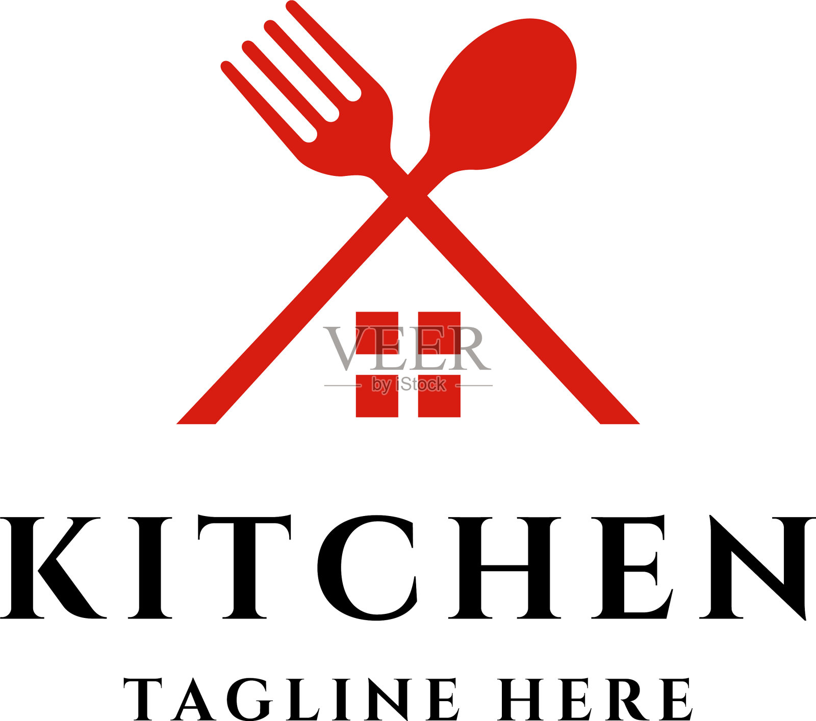 厨房厨师标志插画图片素材