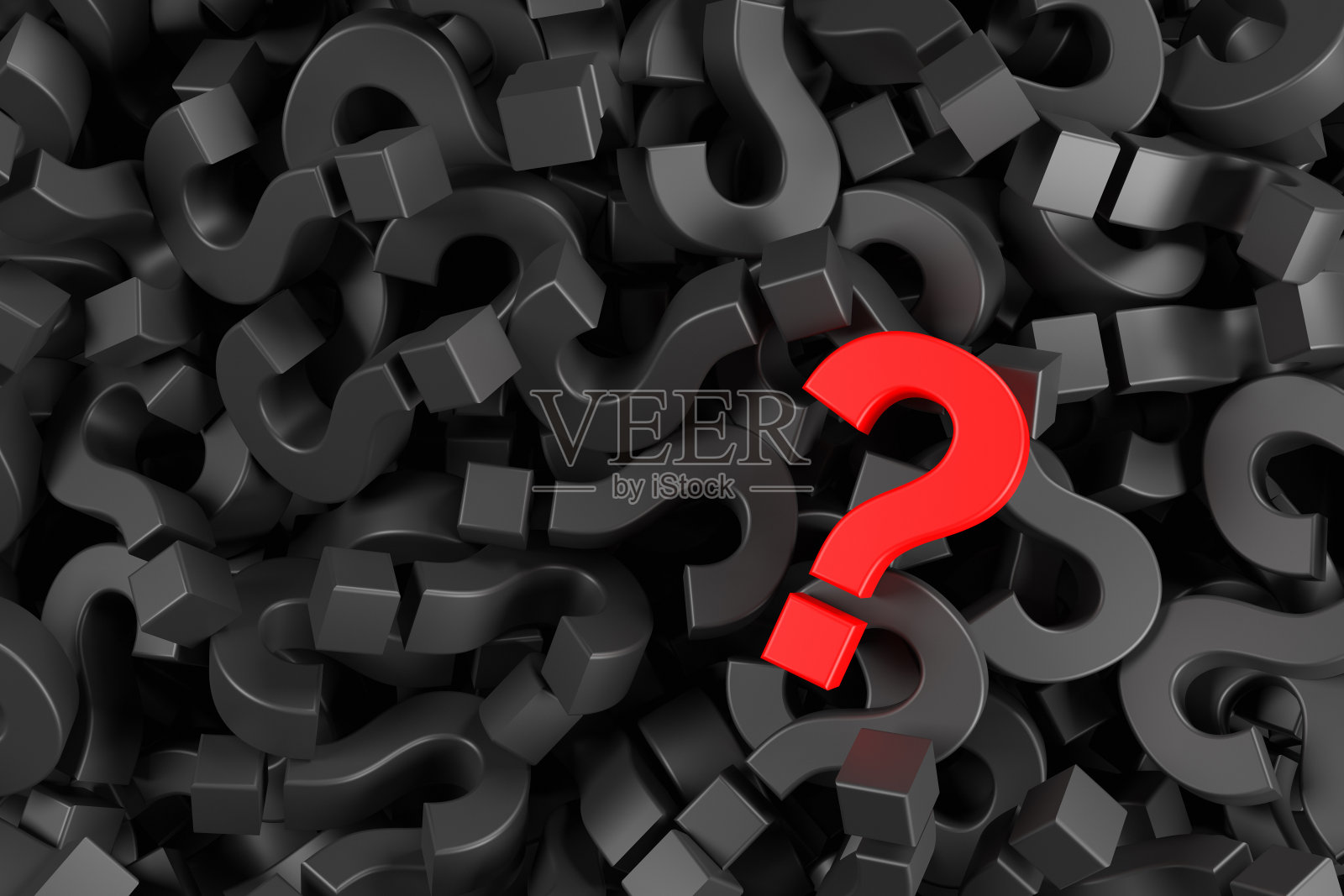 黑色标记背景上的红色问号照片摄影图片