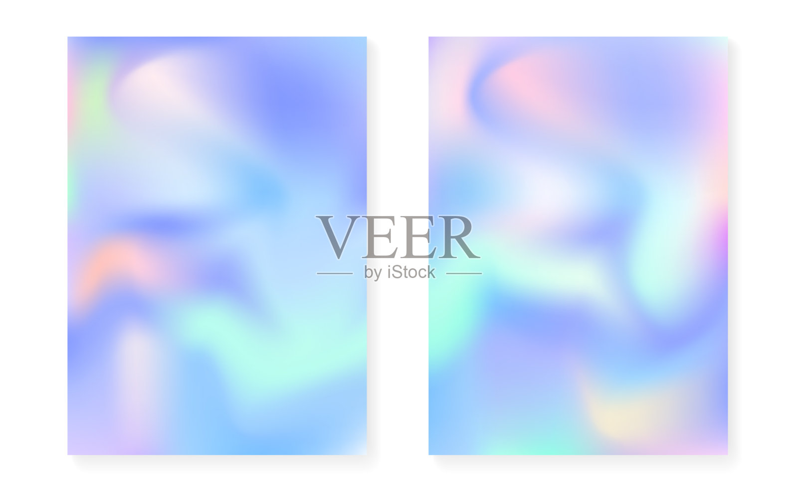 带有全息梯度的全息封面插画图片素材