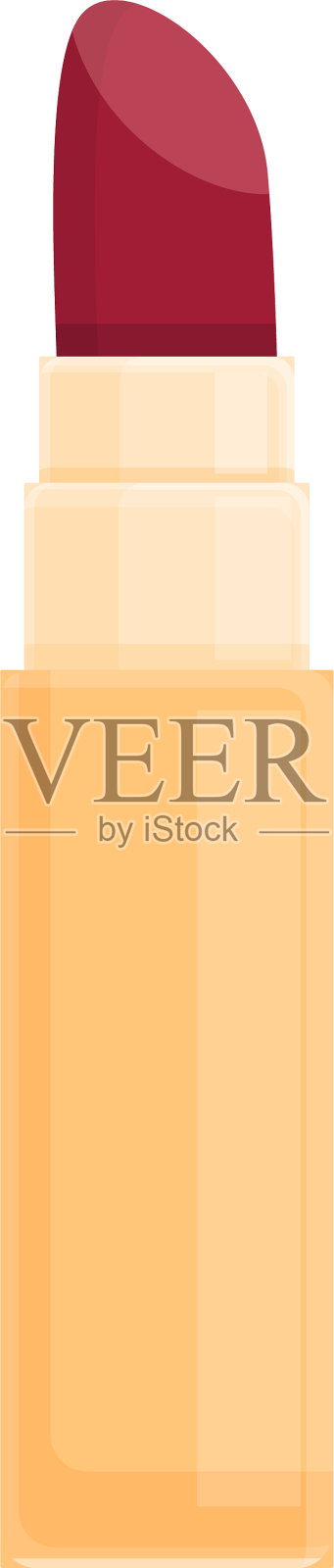 韩国持久口红图标卡通风格设计元素图片