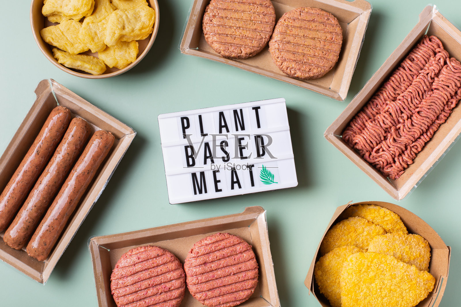 以多种植物为主的肉类，减少食物的碳足迹照片摄影图片