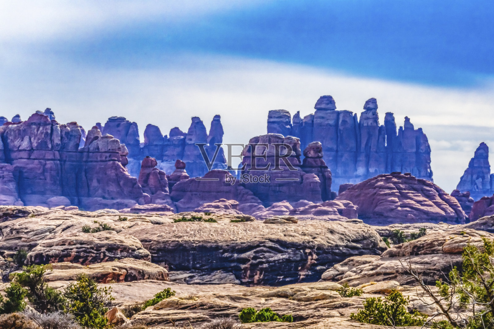 砂岩尖塔峡谷地针区犹他州照片摄影图片