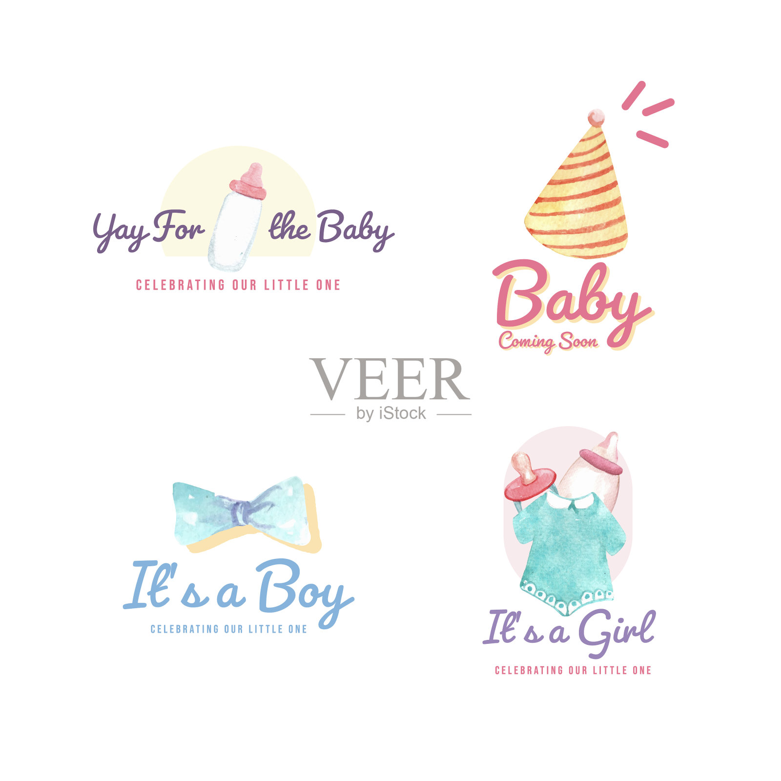 以淋浴器设计理念为品牌标识插画图片素材