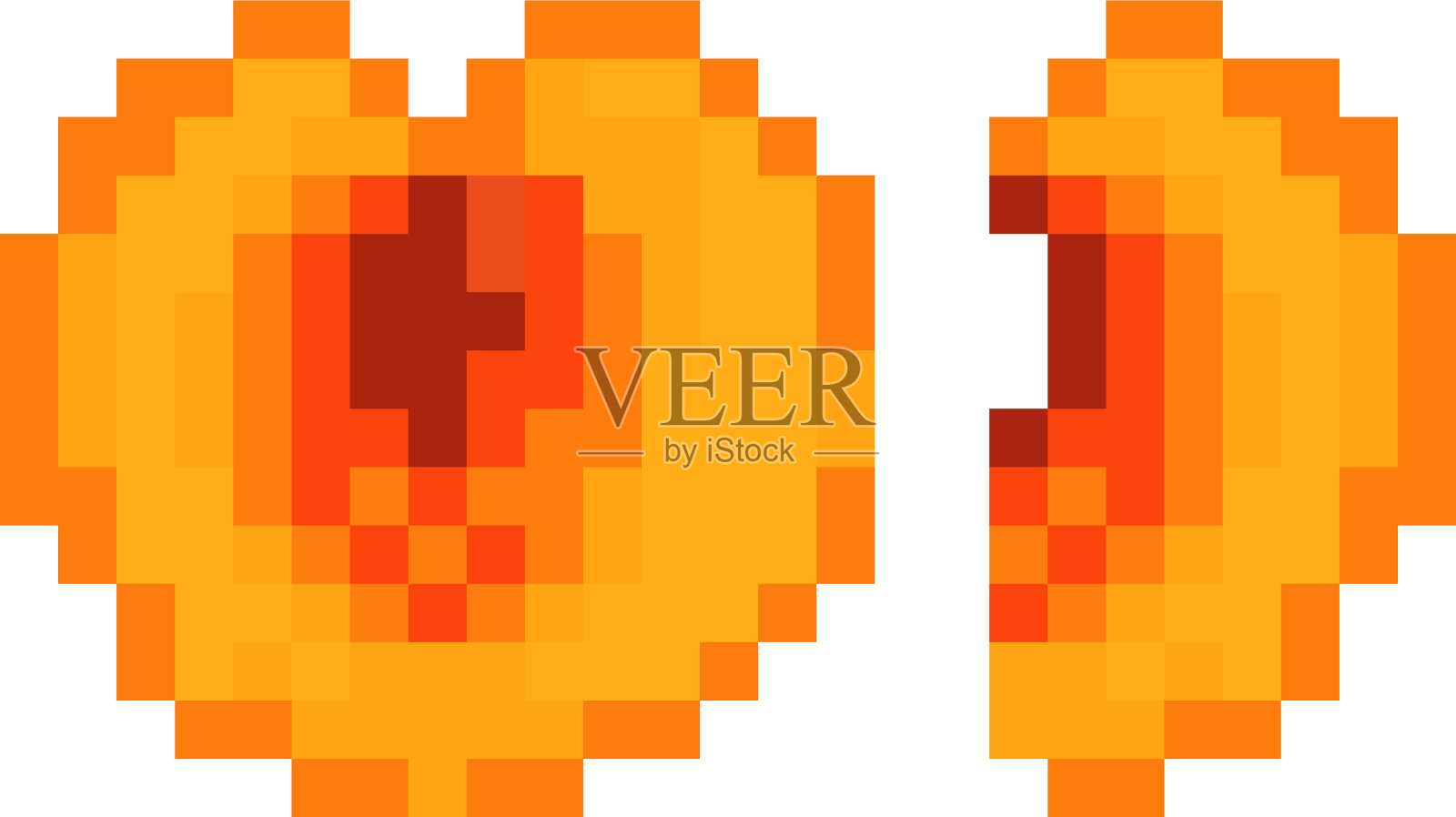 杏核果片孤立在白色上插画图片素材