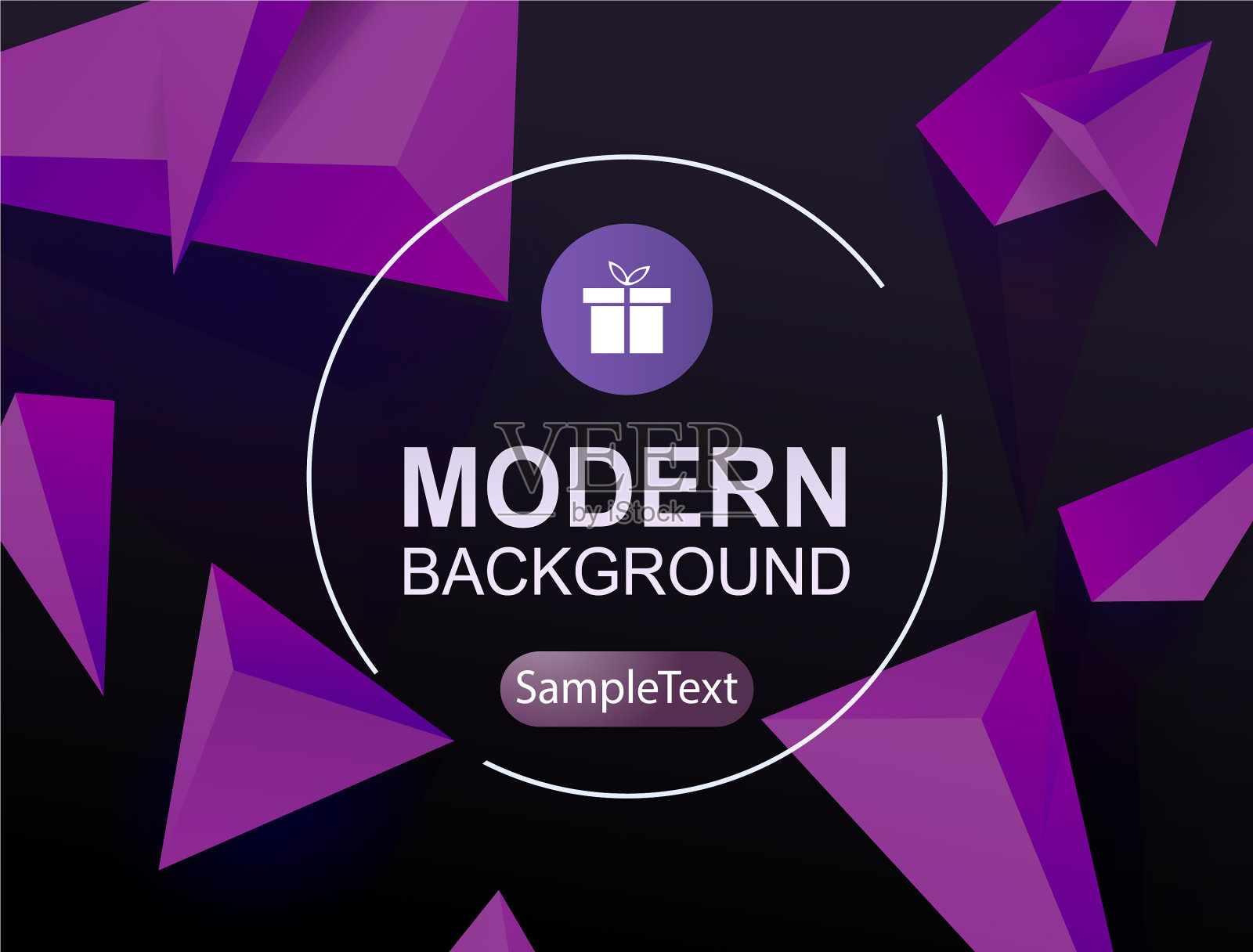 黑色合成与一个渐变设置紫色插画图片素材