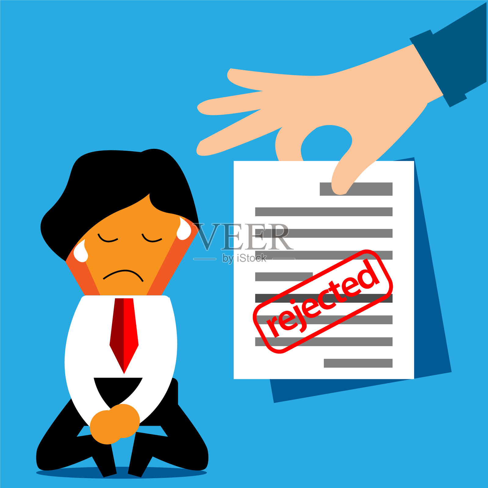 拒绝和商人插画图片素材