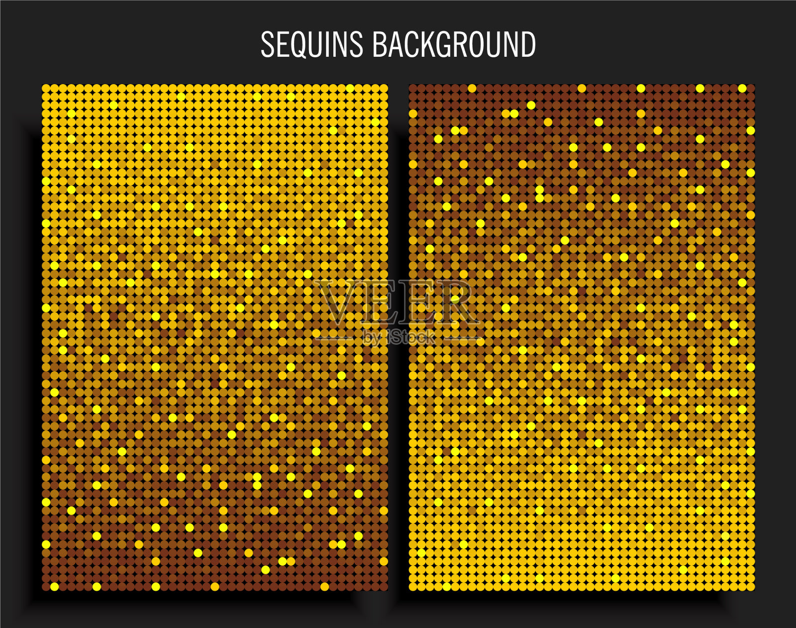 横幅模板做成金色的亮片或闪光片插画图片素材