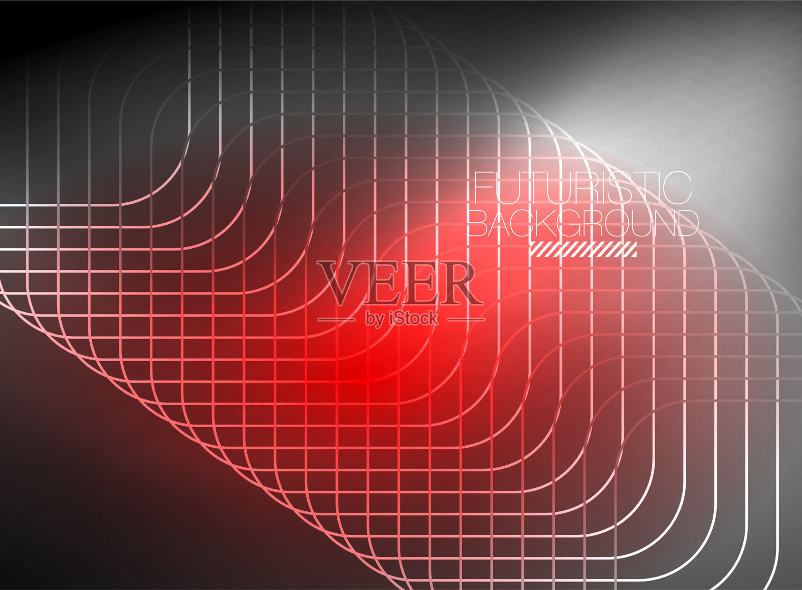 霓虹色方形轮廓线抽象背景插画图片素材