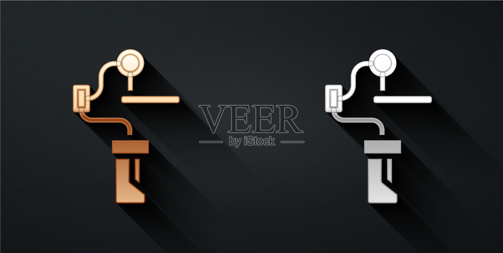 金和银框架稳定相机图标图标素材