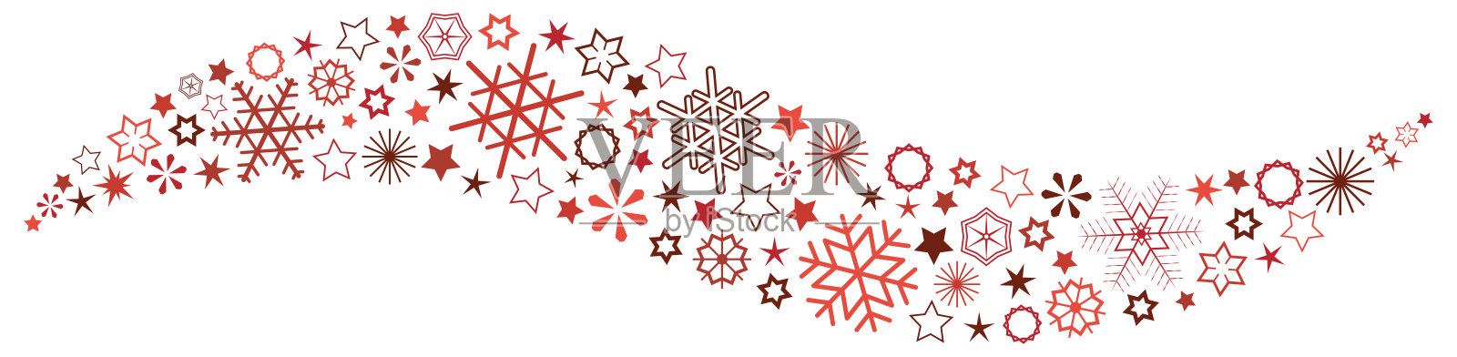 圣诞雪星波插画图片素材