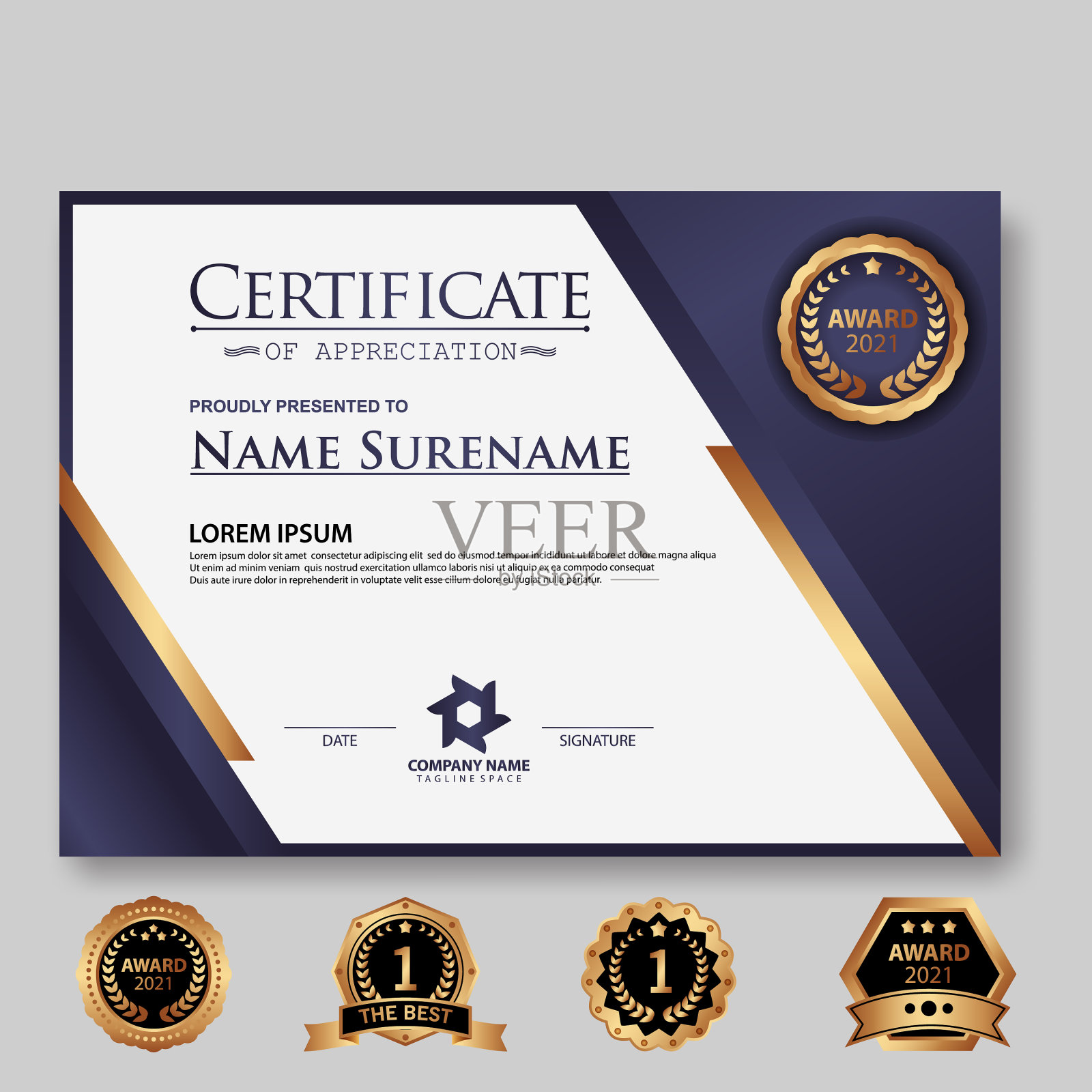 证书模板设计模板素材