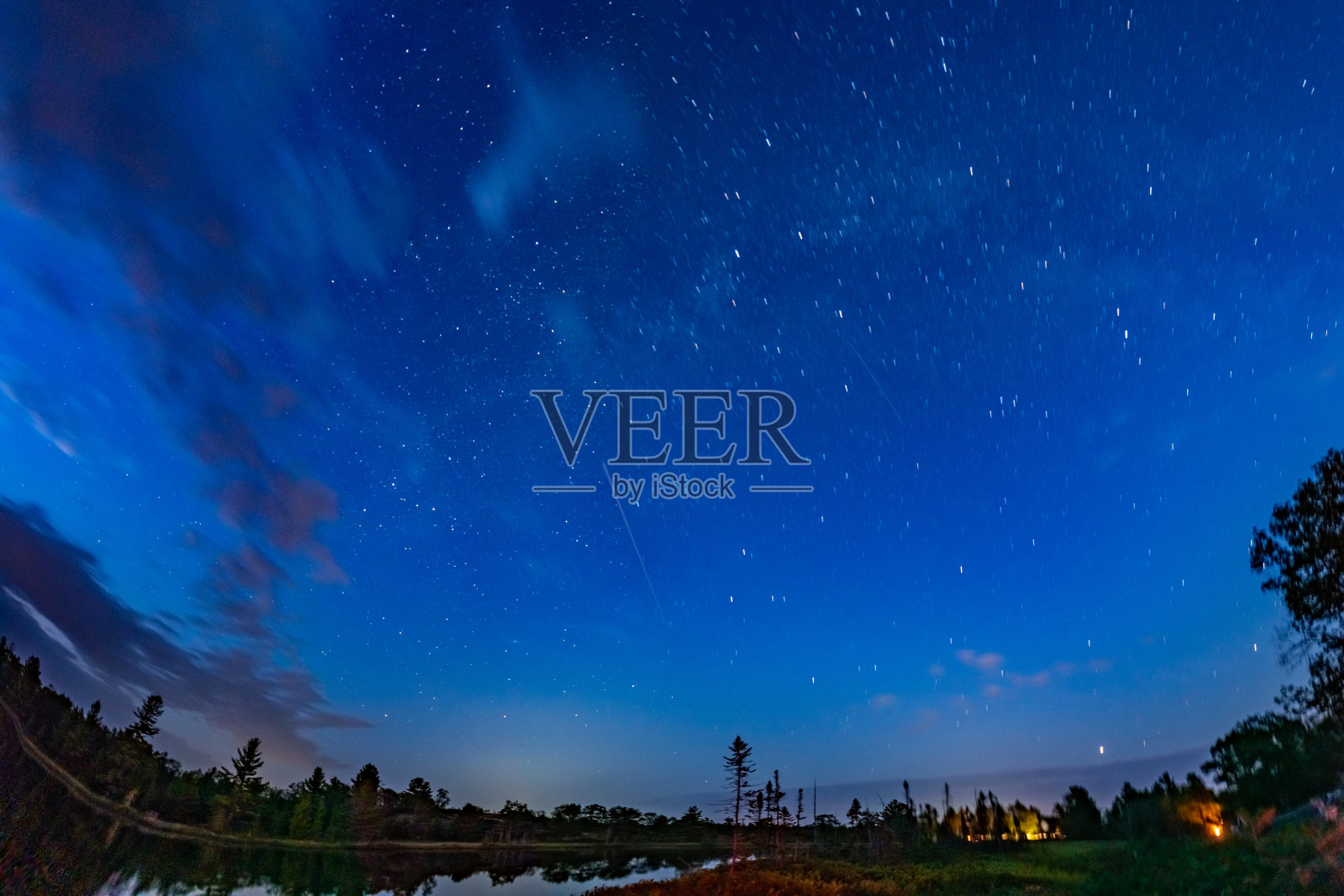 黄昏时的Muskoka Torrance Barrens Dark-Sky保护区，Gravenhurst，加拿大照片摄影图片