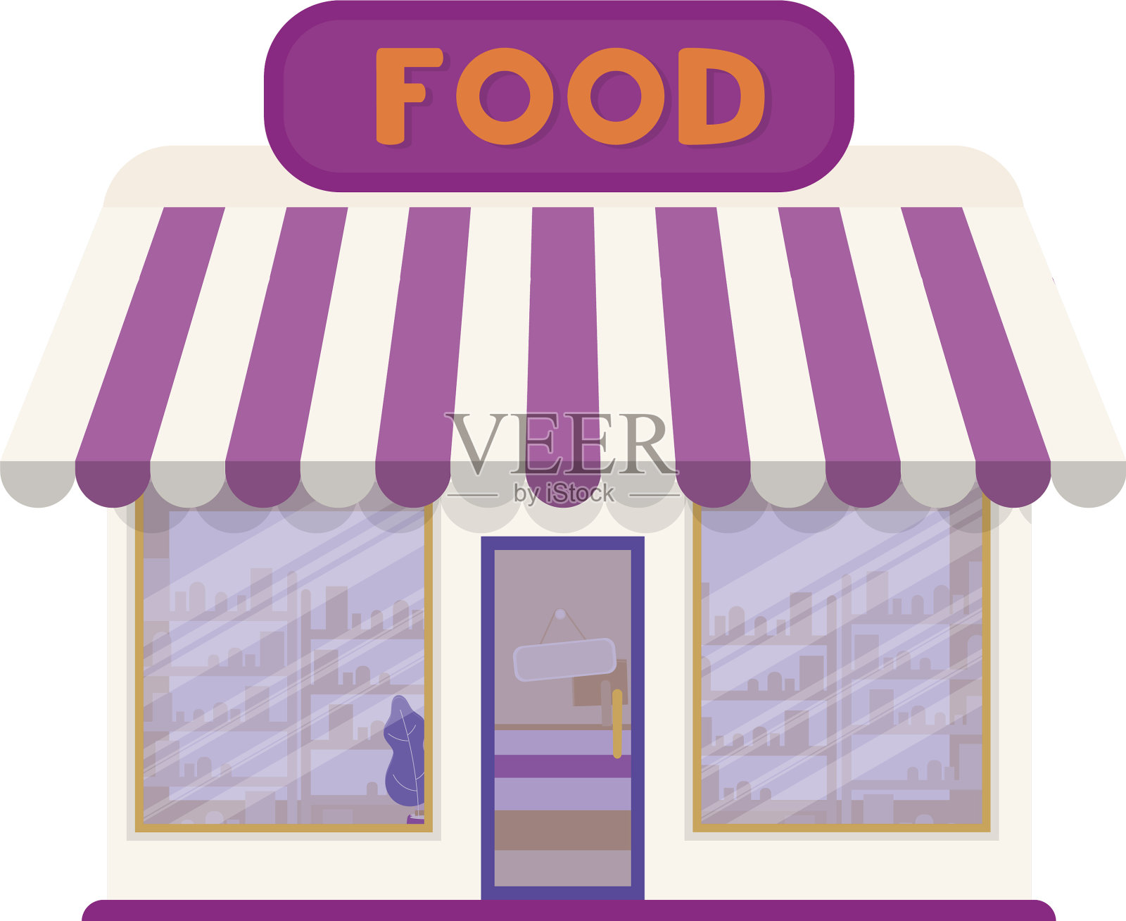 杂货店孤立在白色背景上设计元素图片