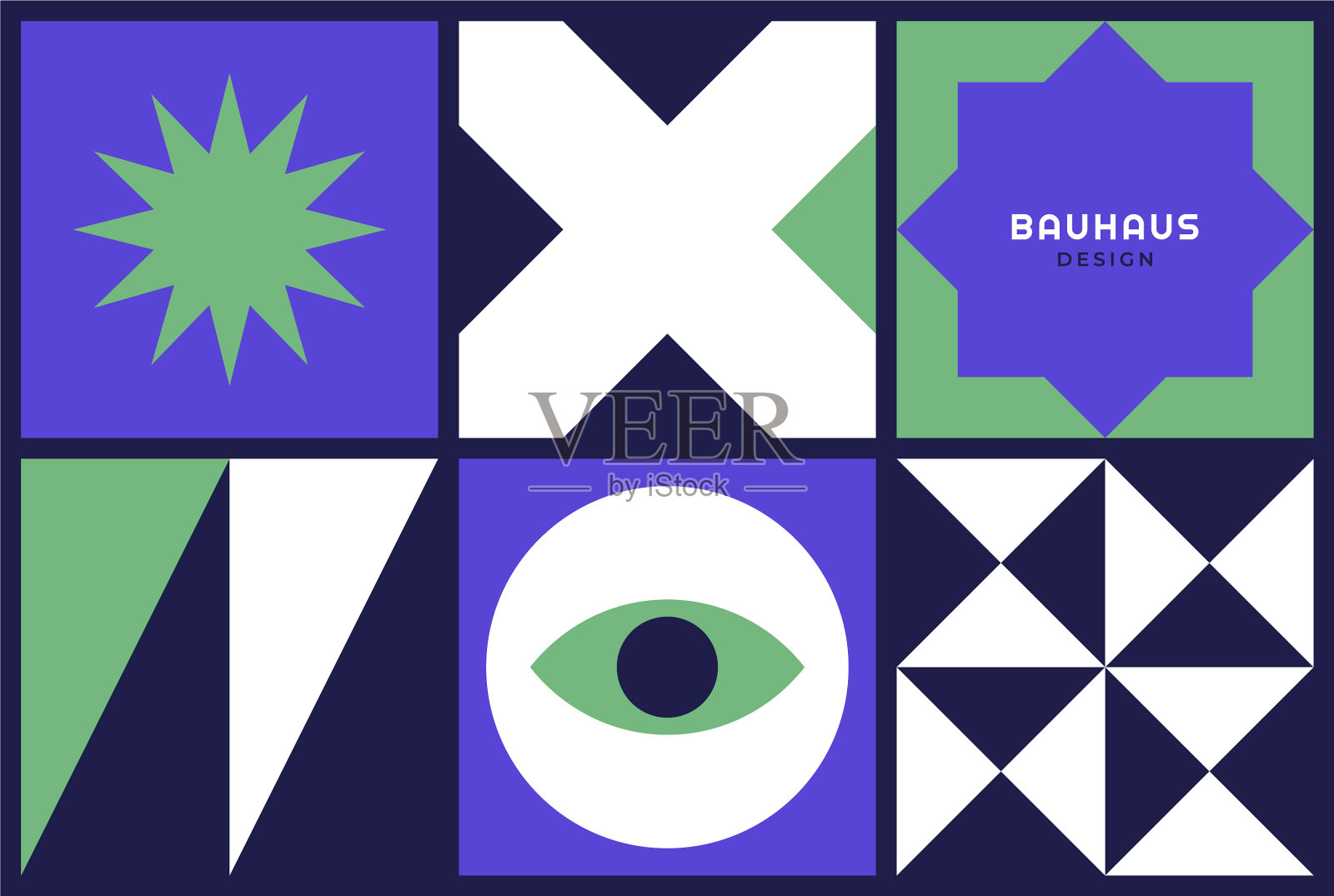 设置明亮的方形卡片抽象设计模板素材