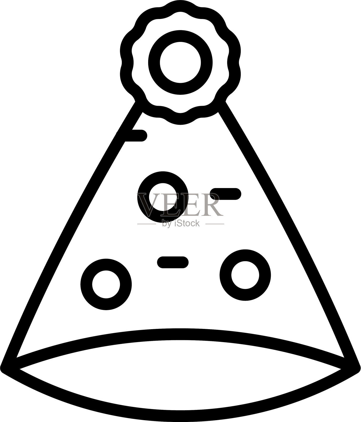 活动派对帽子图标轮廓风格插画图片素材