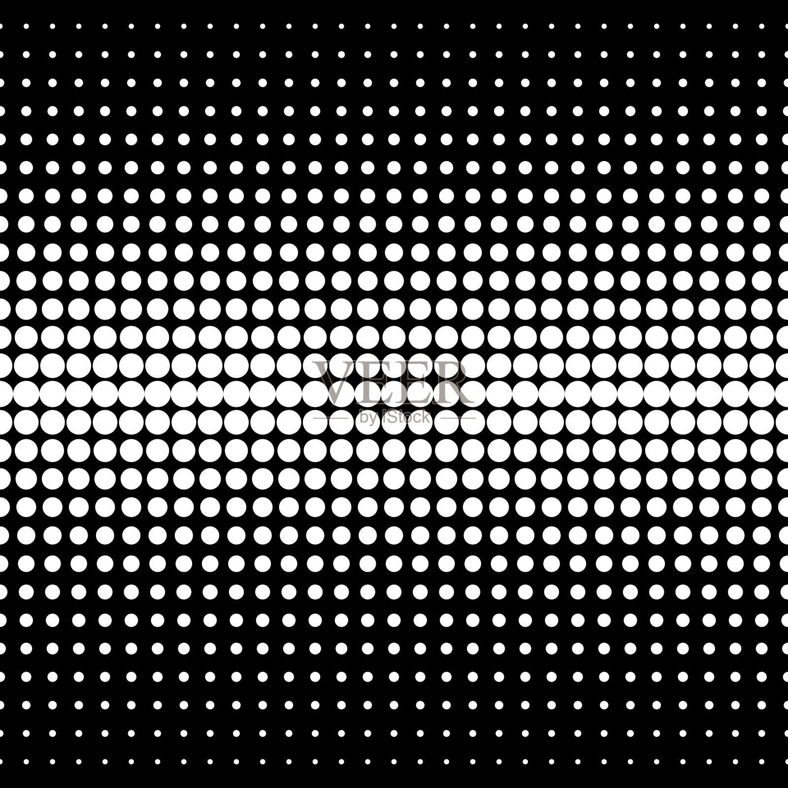 无缝花纹，黑白不同大小的斑点插画图片素材