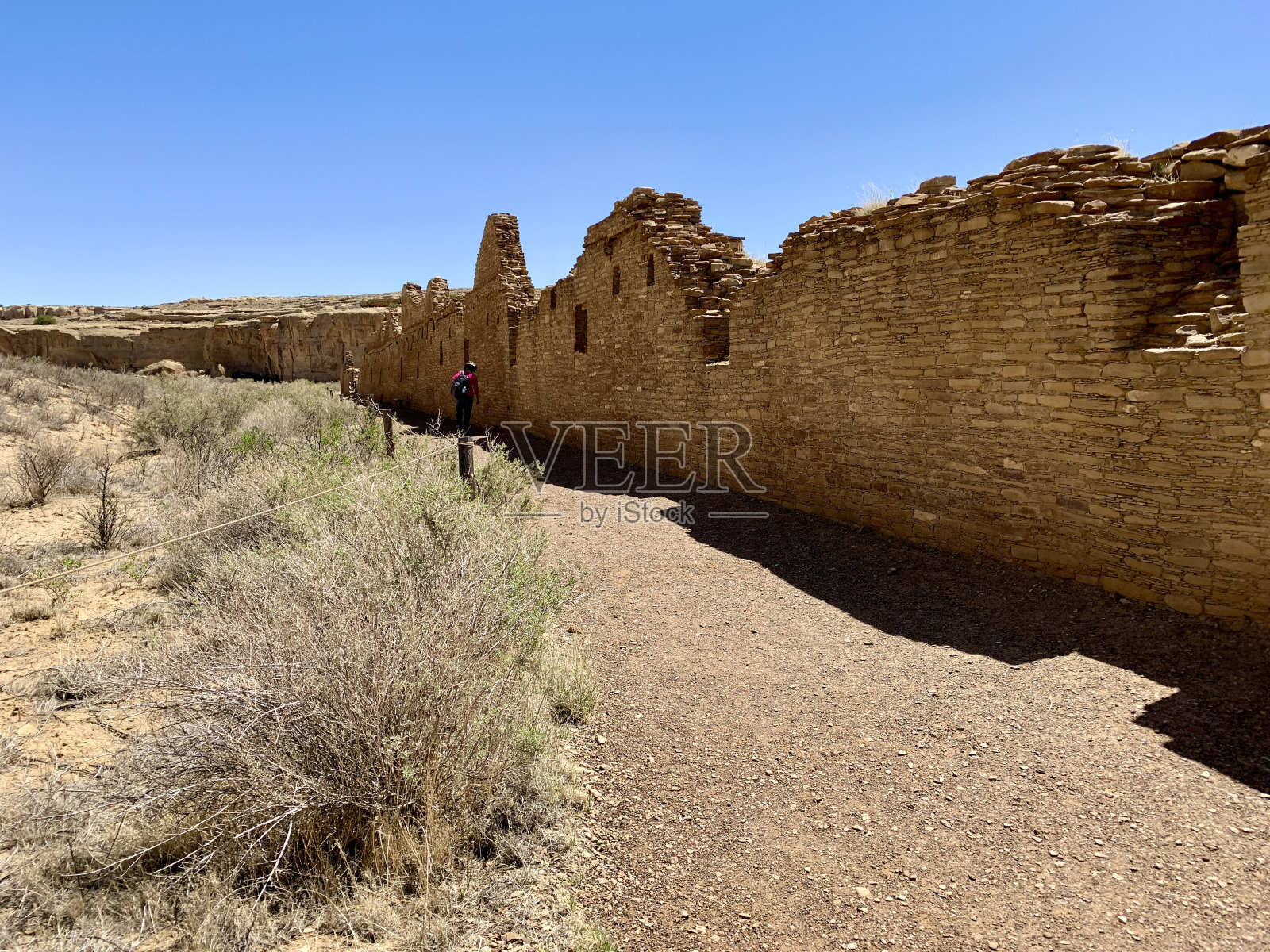 新墨西哥州查科文化国家历史公园的Pueblo Chetro Ketl照片摄影图片