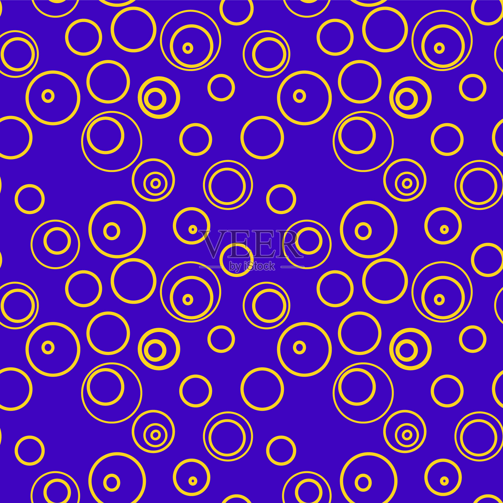 彩色几何无缝图案与圆插画图片素材